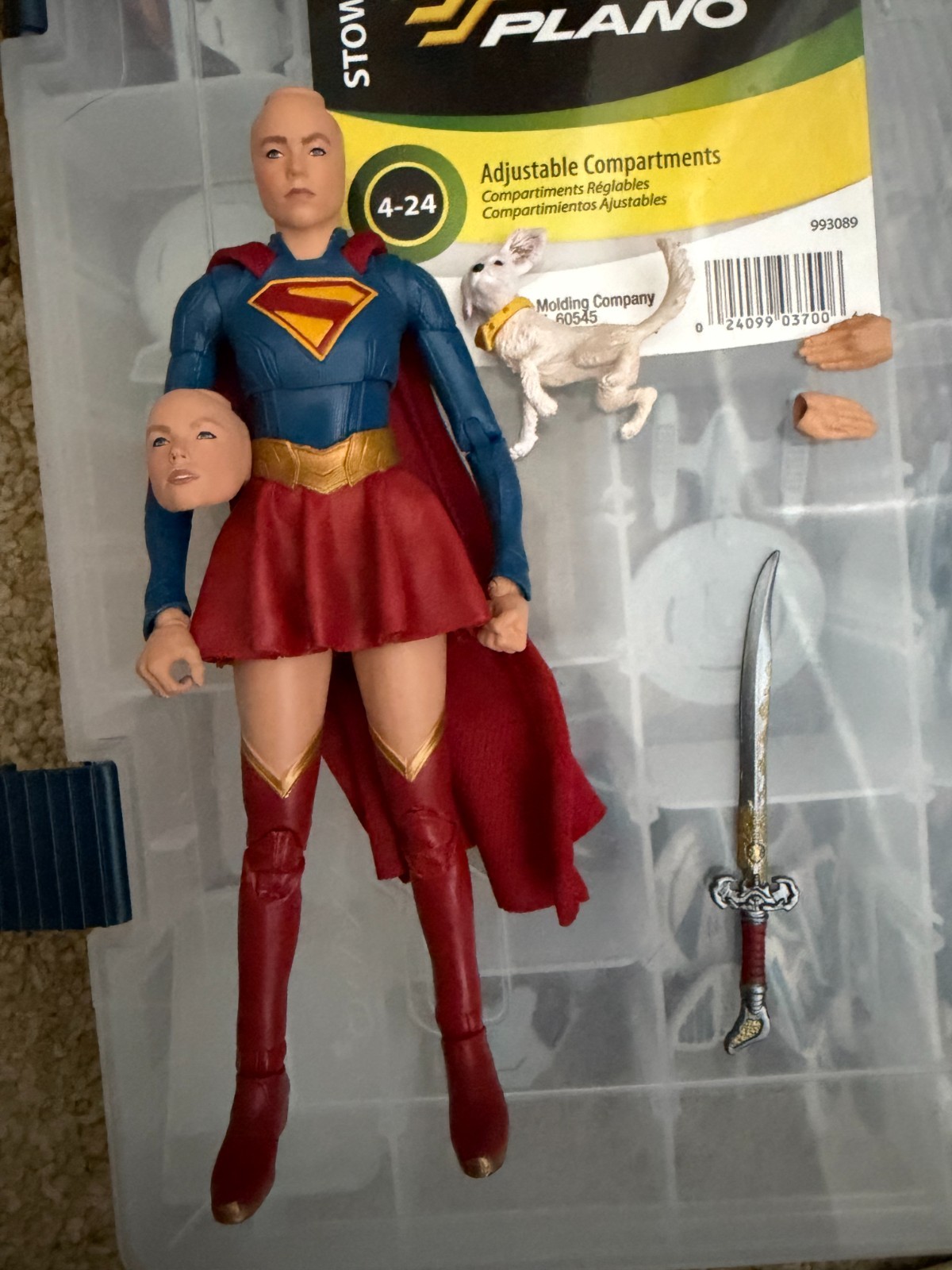 McFarlane DC Supergirl & Krypto Deluxe Theatrical Edition Custom Fodder No Hair