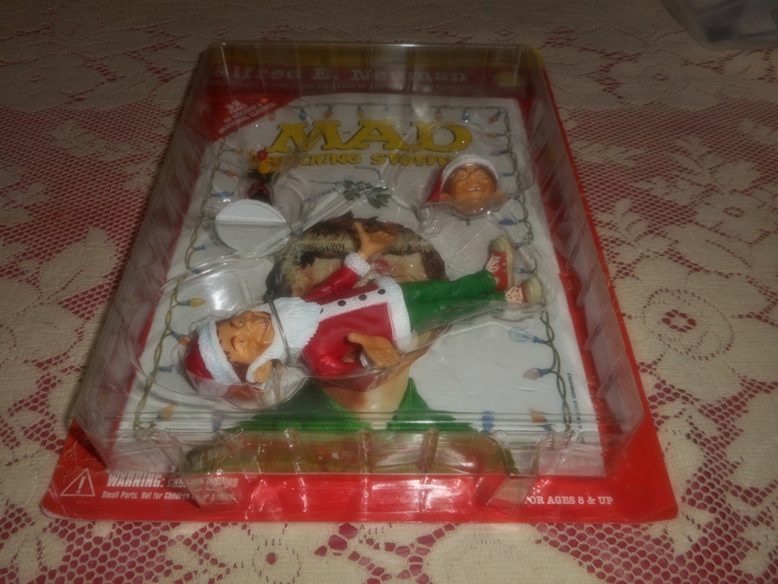DC DIRECT ALFRED E, NEUMAN FROM MAD MAGAZINE CHRISTMAS STOCKING STUFFER FIGURE