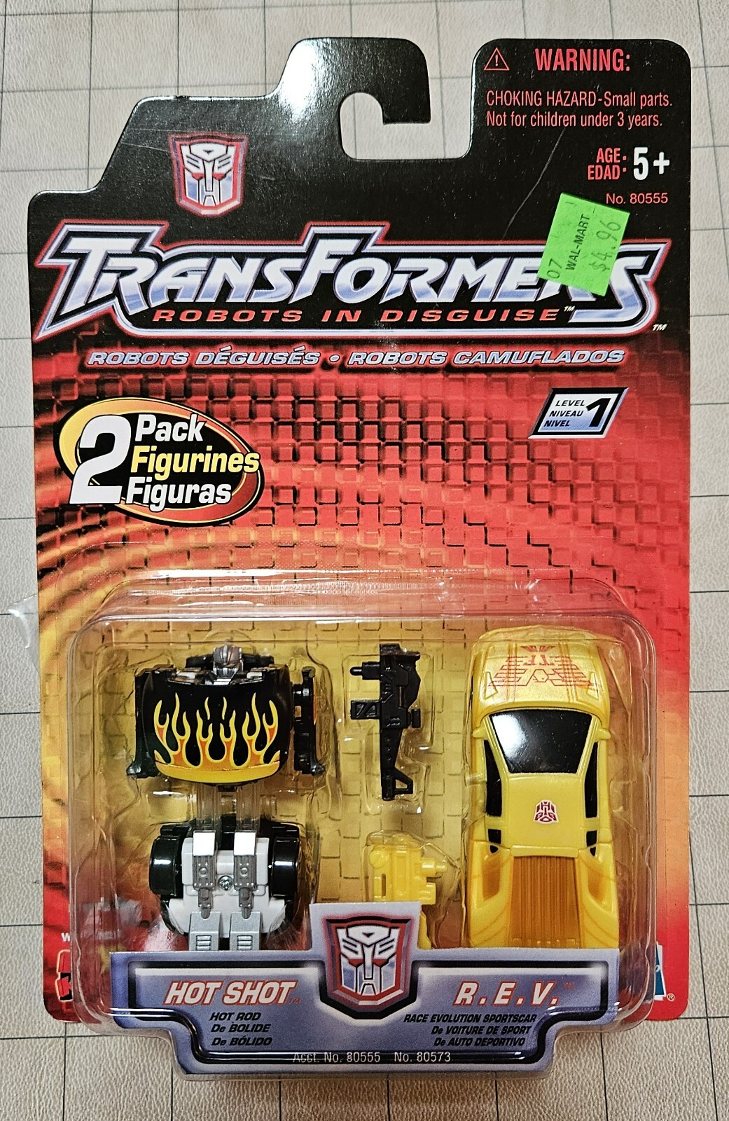 Transformers Robots in Disguise HOT SHOT & R.E.V. 2-Pack Hasbro VTG 2001 -NEW