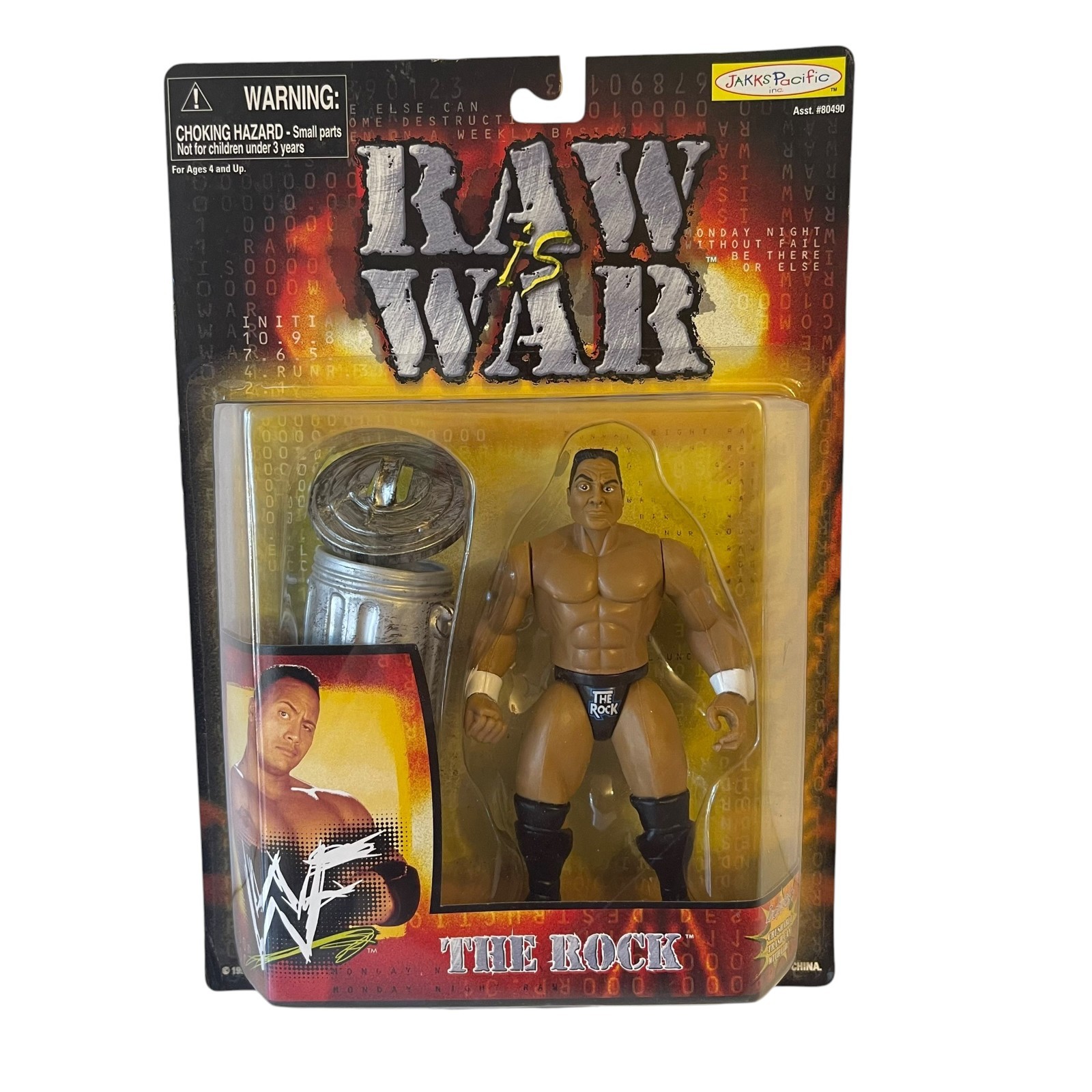 1999 WWF Jakks Pacific RAW IS WAR The Rock 6&Prime; Figure NEW Read