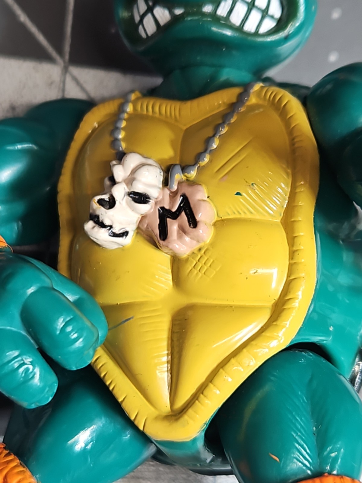 TMNT Ninja Turtles Cave Turtle Mike & Silly Stegosaurus 1993 Near Complete GUC