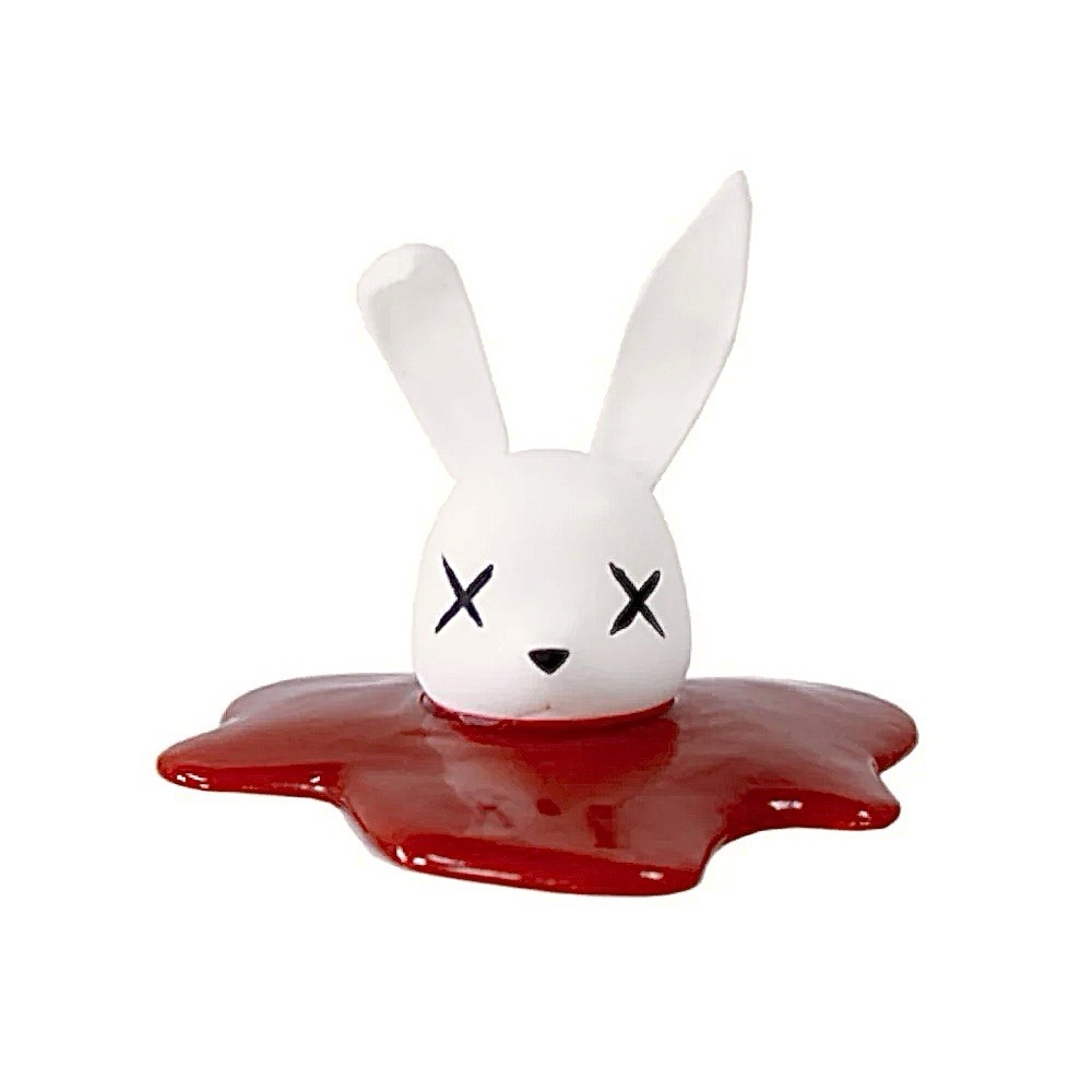 Luke Chueh x Munky King Decapitated White Bunny Head 2009 Resin Signed LE250