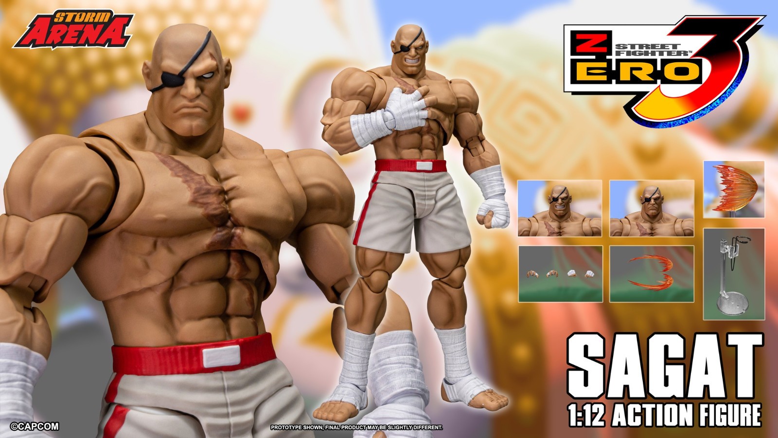 Storm Arena Street Fighter 3 Zero Alpha Sagat ATE Exclusive 7.5&Prime; Figure 2026