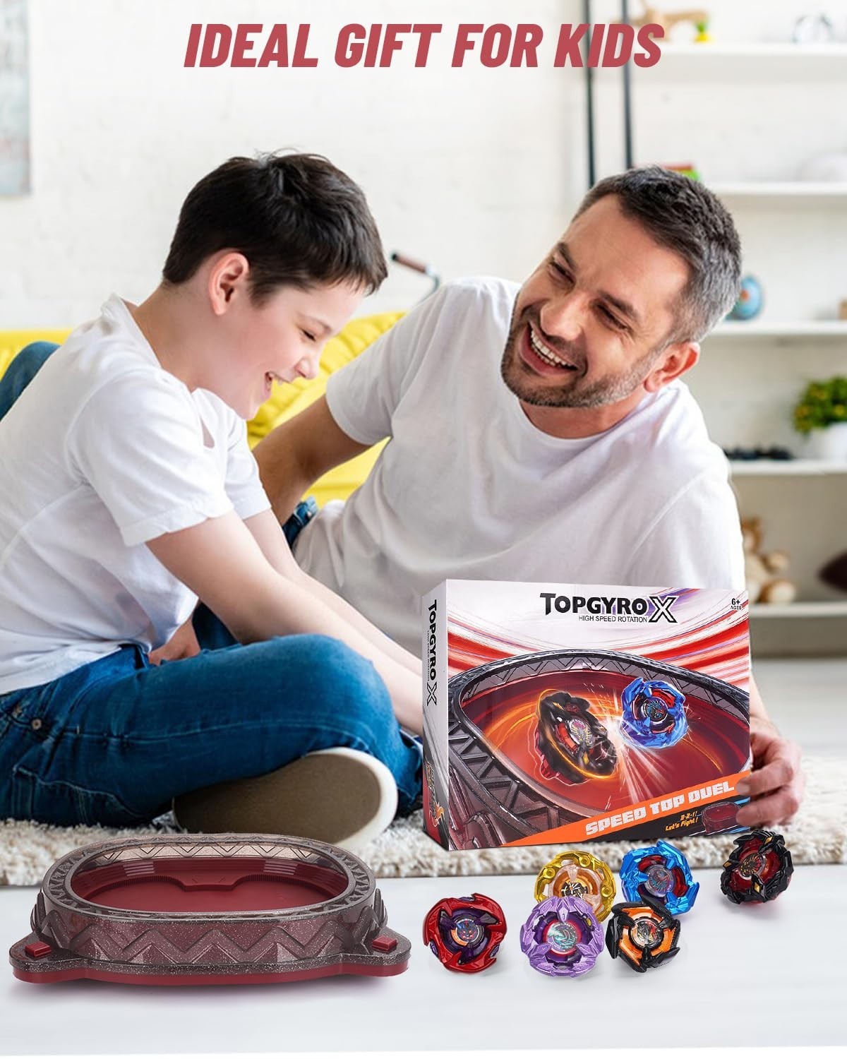 Ultimate Spin Top Battle Set – 6 Tops, 2 Launchers & Arena – Gift for Kids 6+