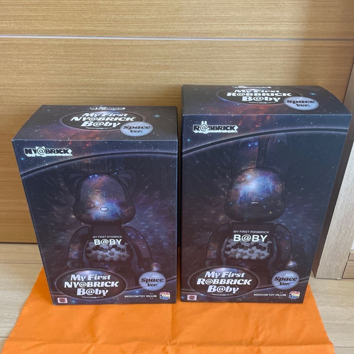 MEDICOM TOY MY FIRST NY@BRICK & R@BBRICK B@BY SPACE Ver.100％ & 400％ Set of 2