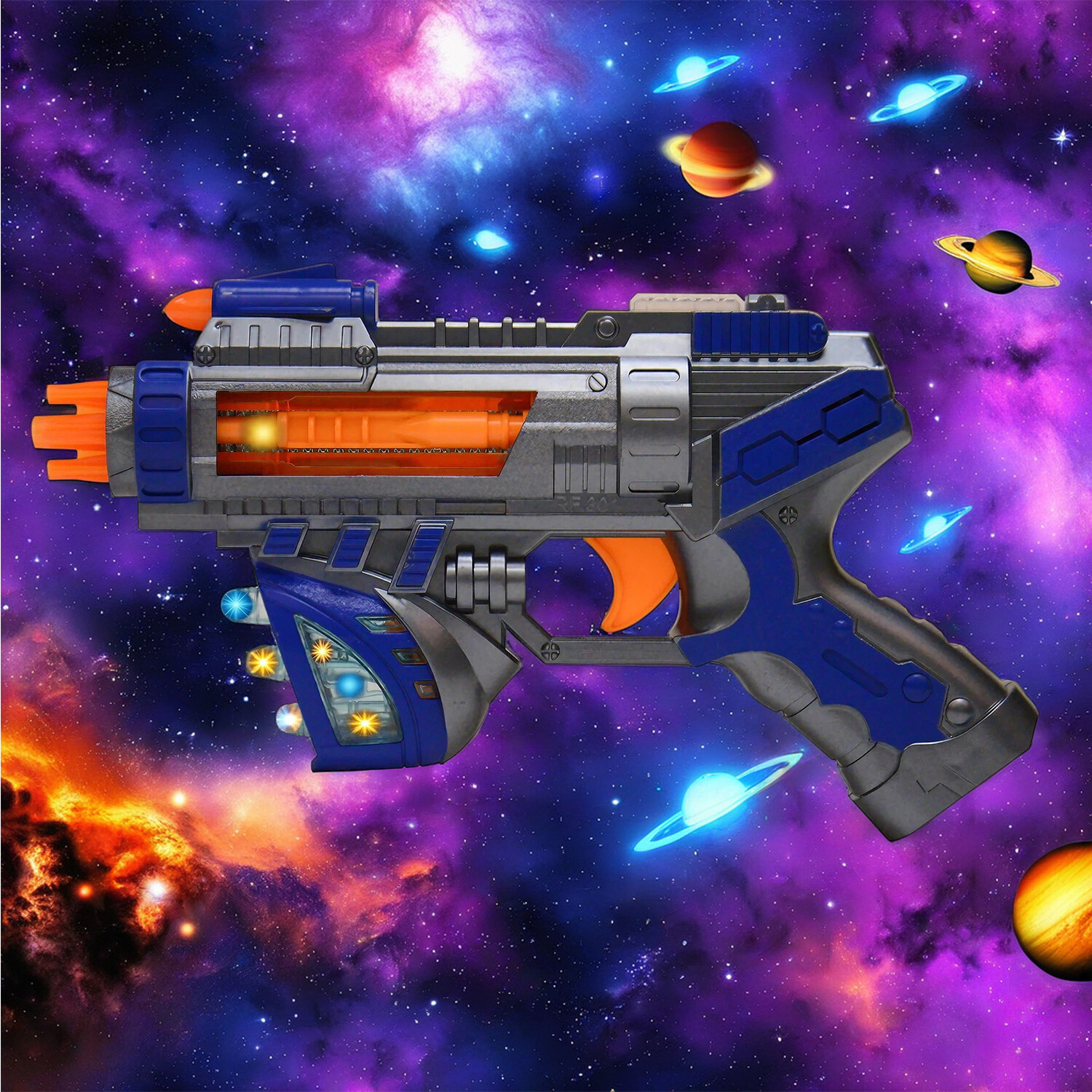 Light Up Space Infinity Blaster Toy Gun Pistol w/ Flashing Light Sound Kids Gift