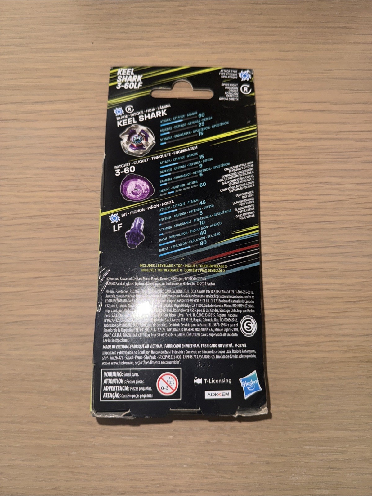 Hasbro Beyblade x Keel Shark 3-60LF Attack Type BRAND NEW!