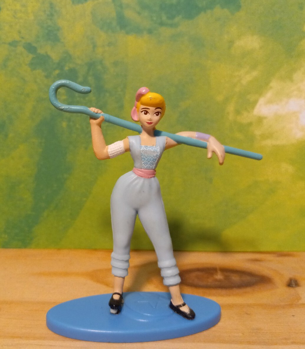 Toy Story 4 DISNEY PVC LITTLE BO PEEP 3 INCH ON BASE Pre Owned not graded