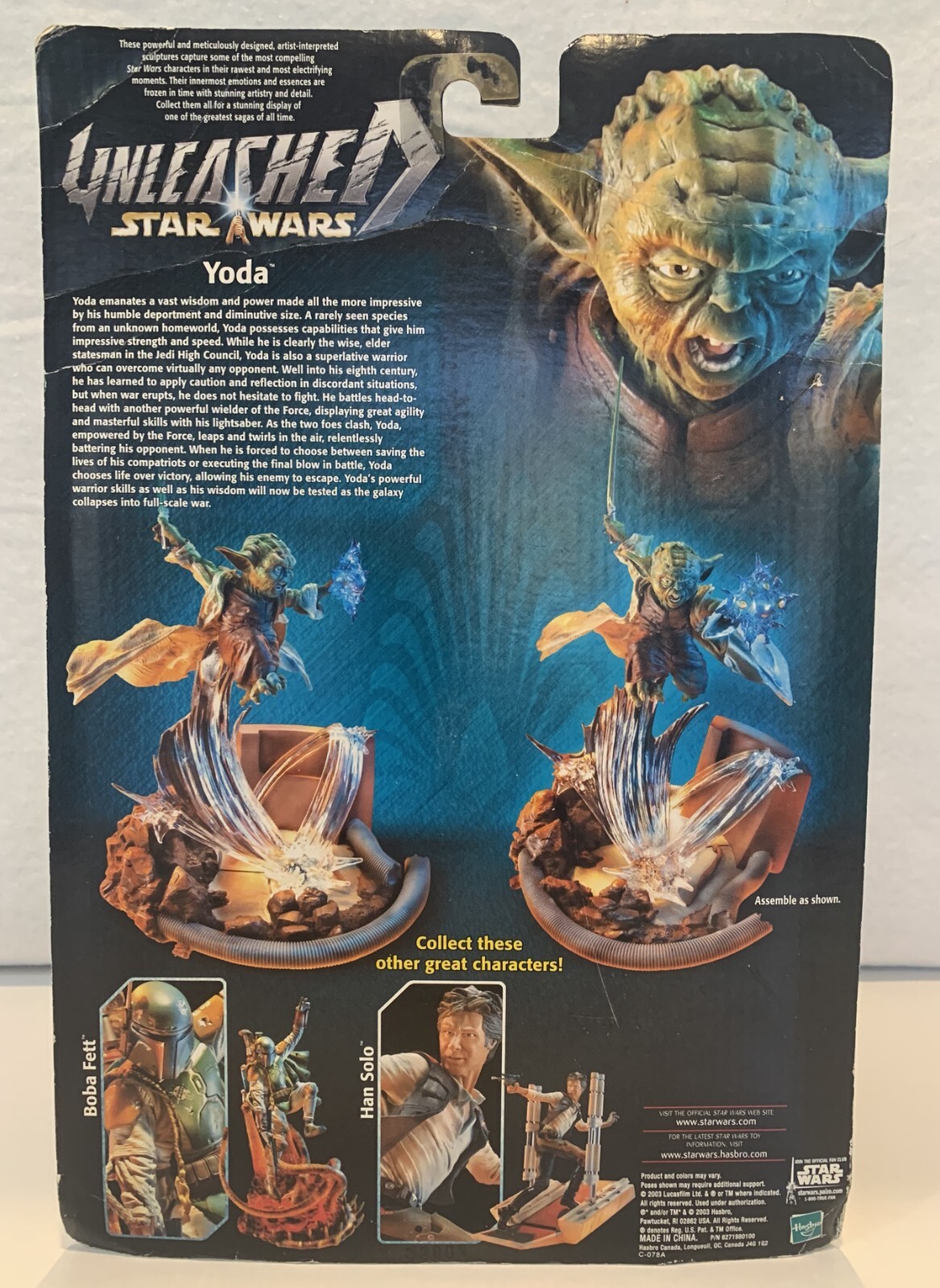 HASBRO 2003 STAR WARS UNLEASHED YODA ACTION FIGURE – NEW, SEALED