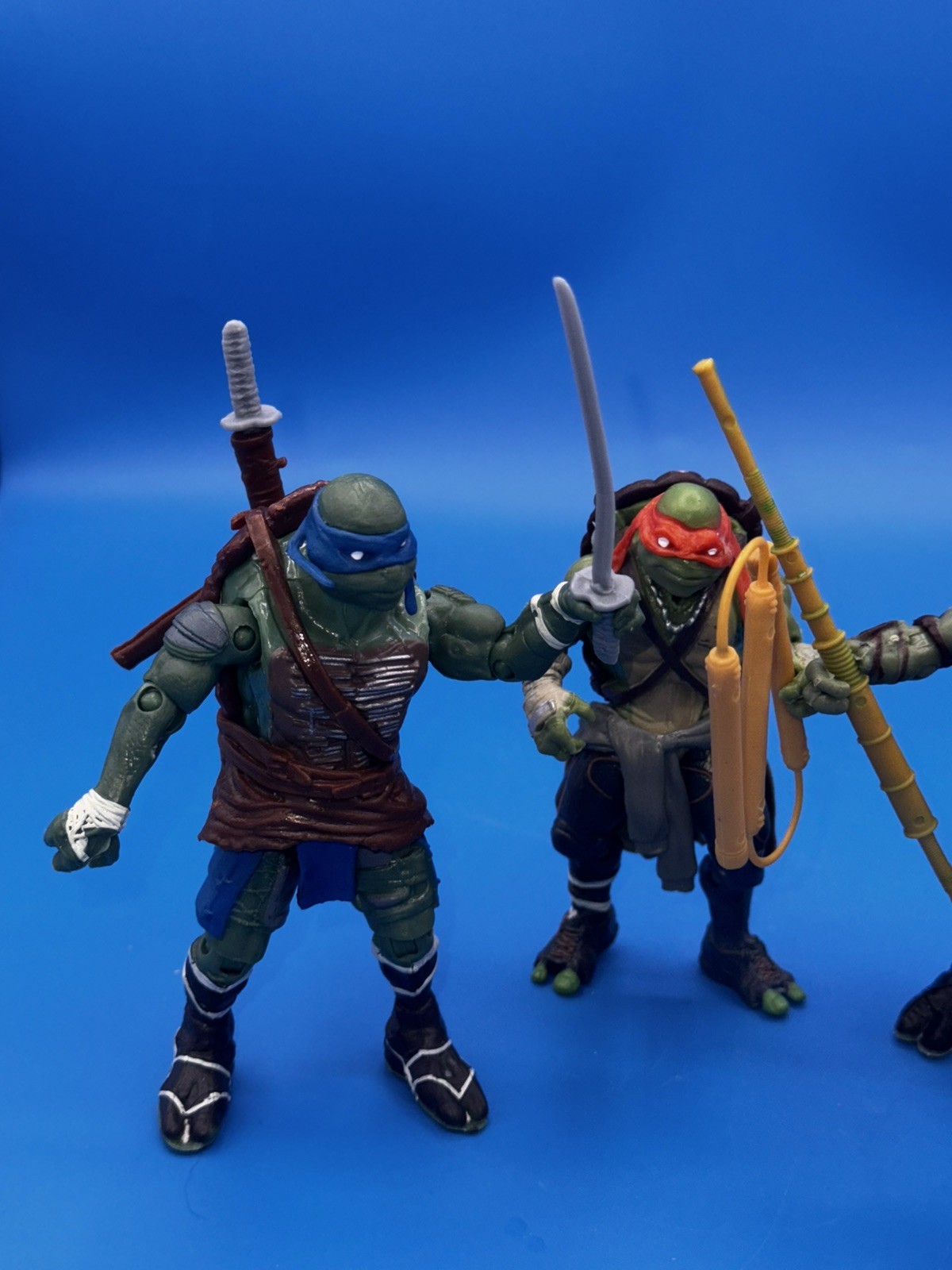 Teenage Mutant Ninja Turtles 2014 5&Prime; Lot of 4 Movie Figures with weapons