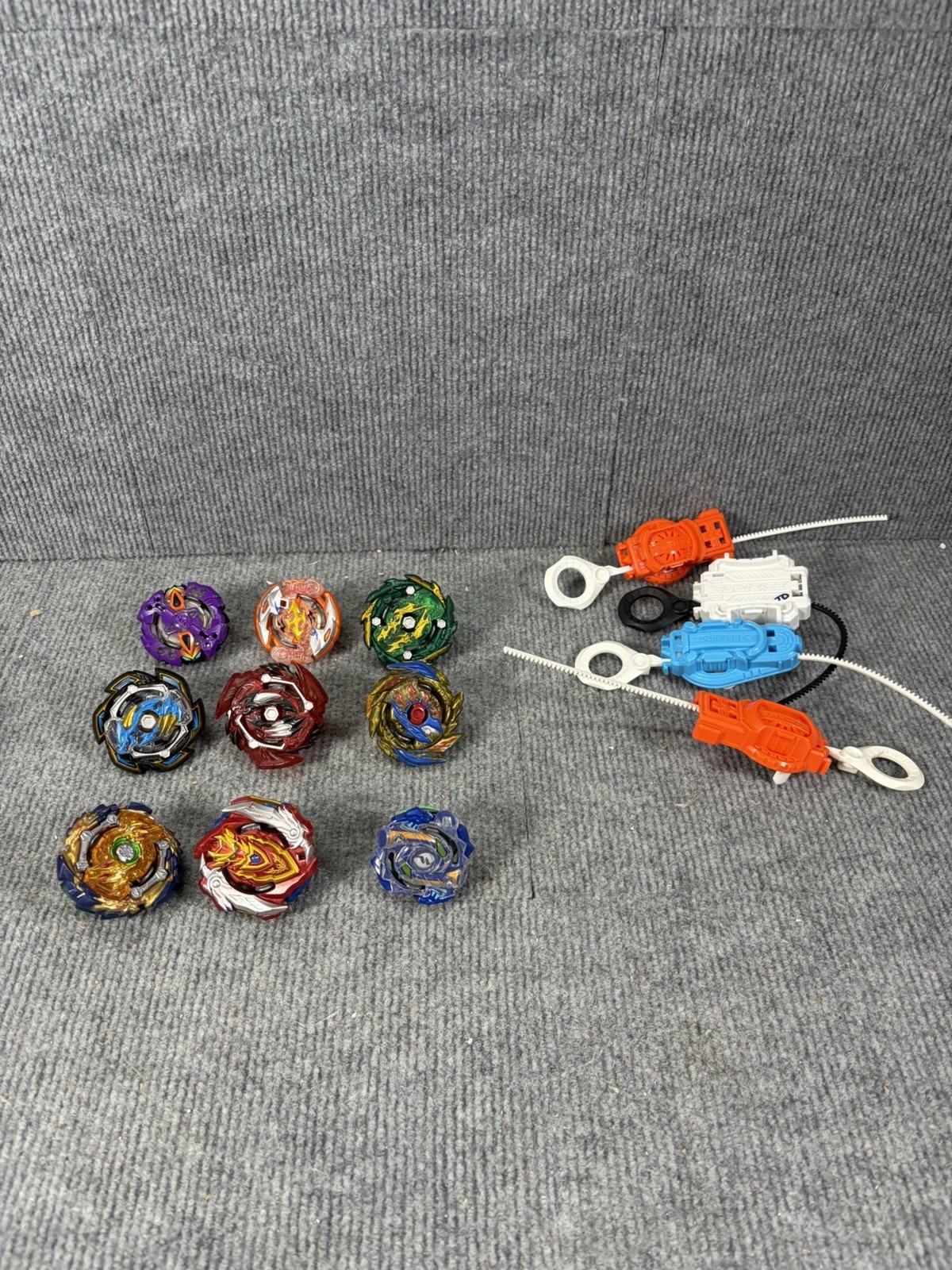 Beyblade Burst Lot – 9 Customizable Battling Tops & 4 Launchers Bundle