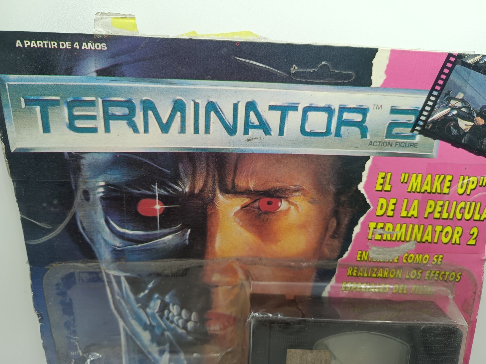 T-800 Terminator Blister + VHS Jocsa Complete Vintage 90 ´s Argentine Not Kenner