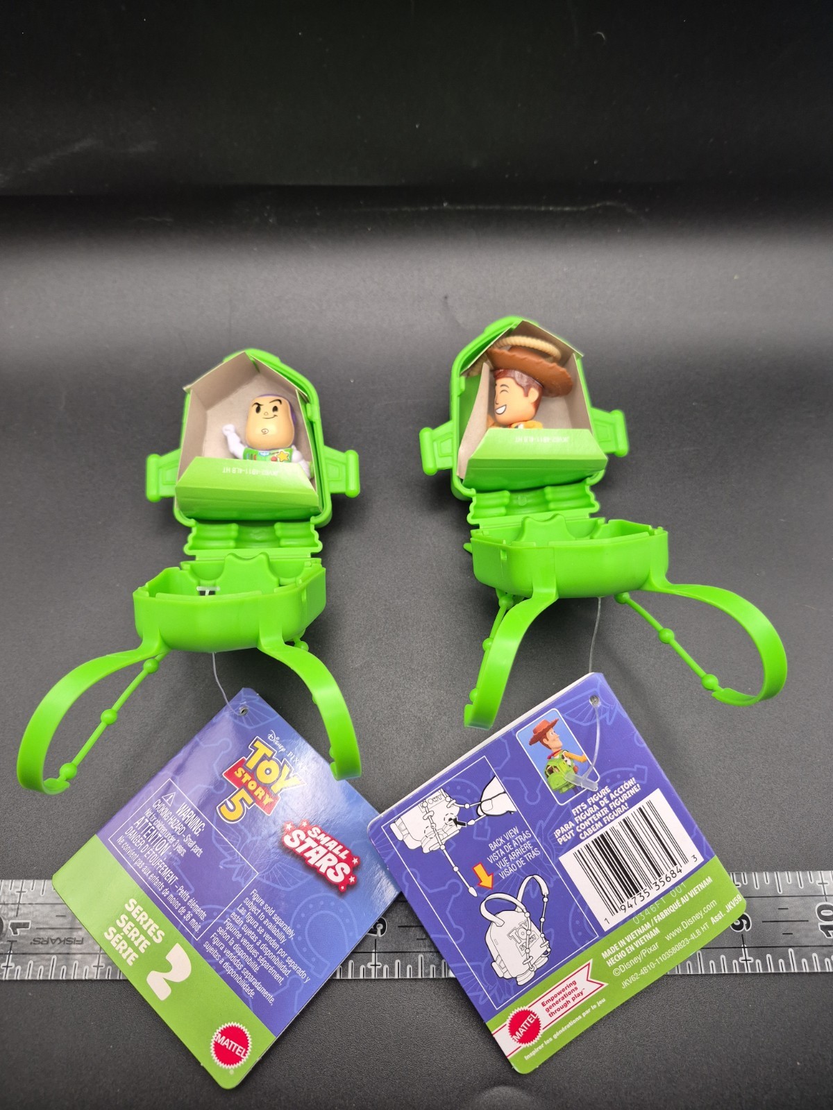 Toy Story 5 Small Stars Buzz Lightyear & Woody Mini Figures Mattel Backpack Lot