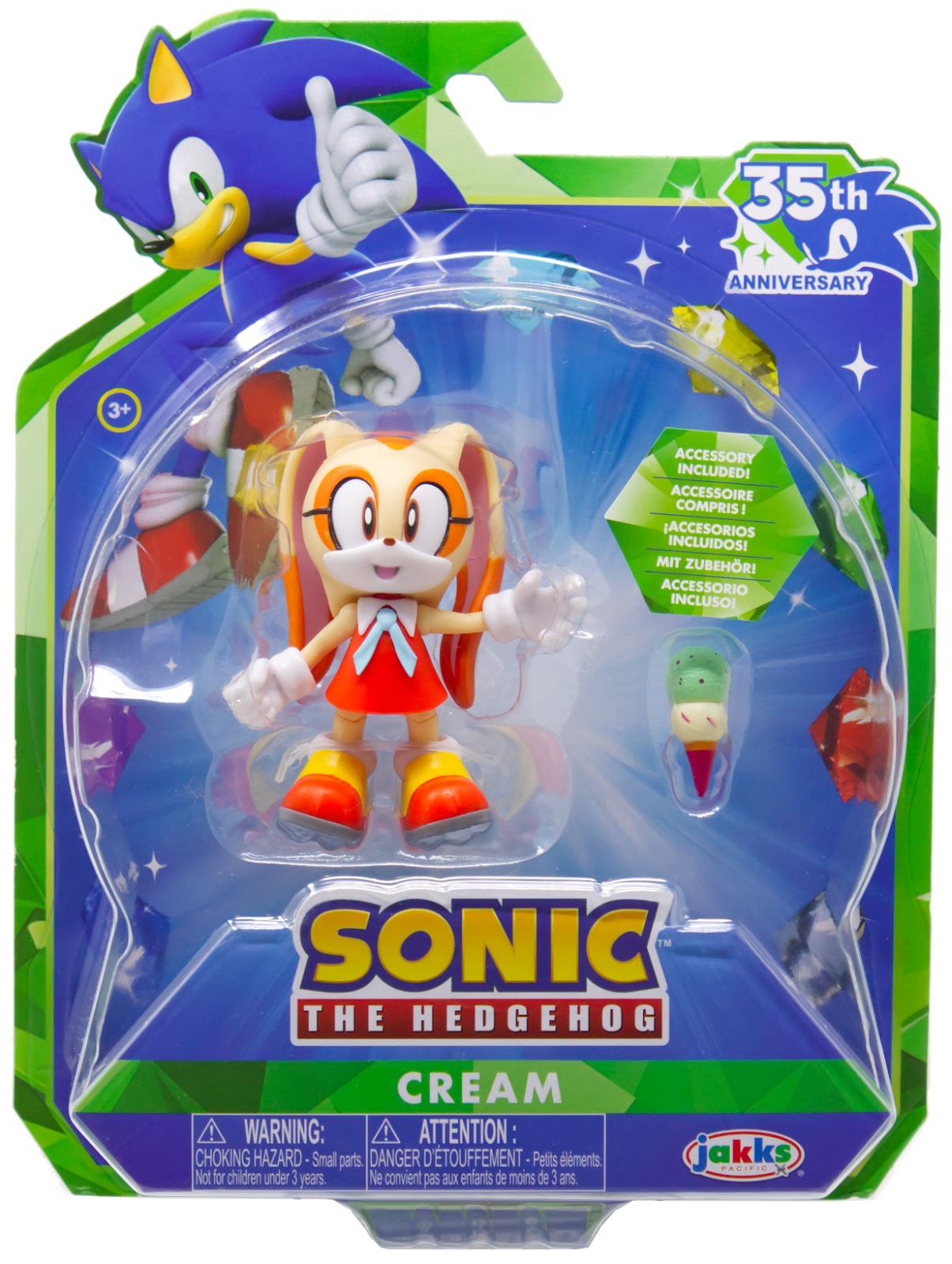 Sonic The Hedgehog 35th Anniversary Cream Action Figure [with Ice Cream Cone]