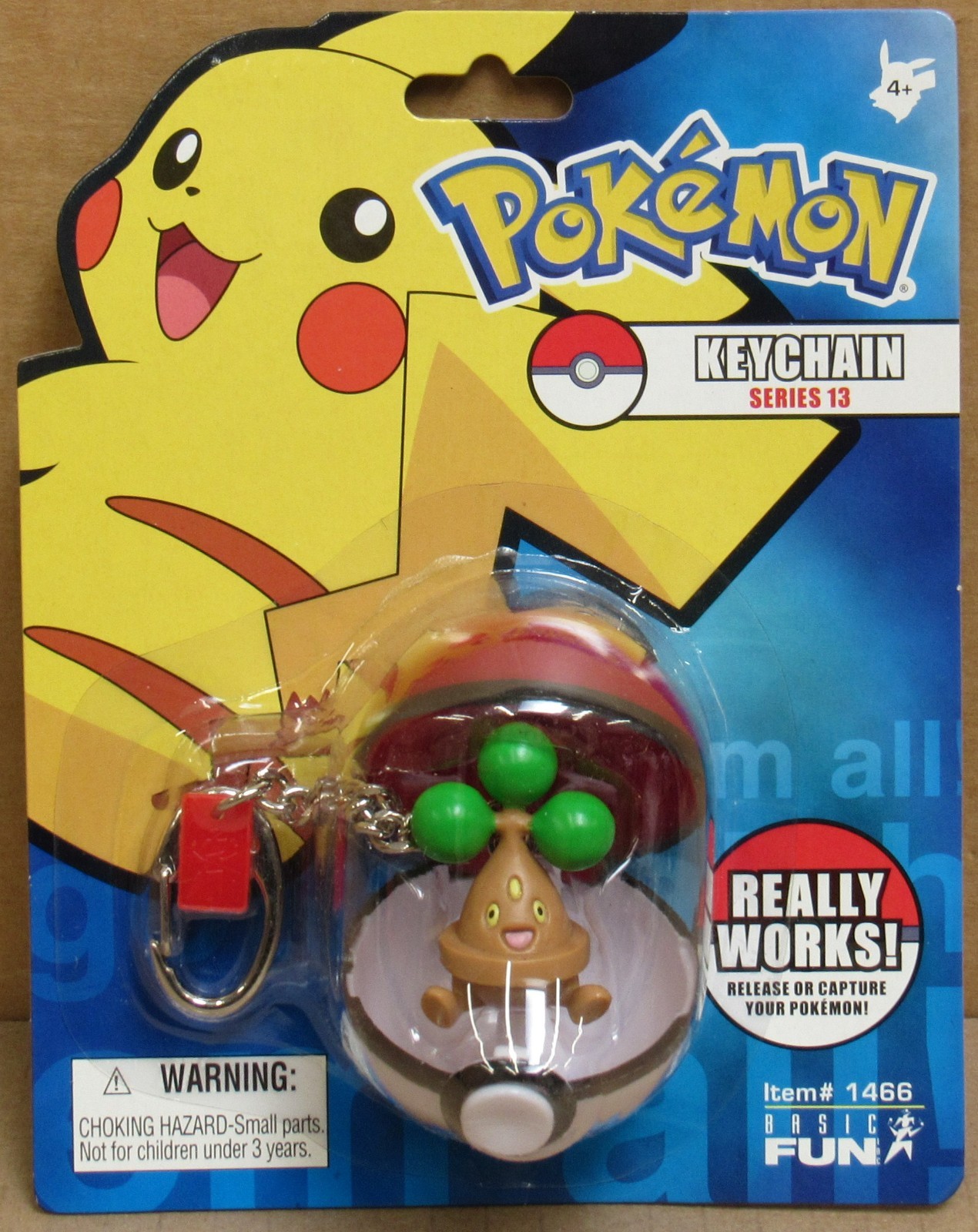 Basic Fun 1466 Pokémon « Bonsly » Series 13 Keychain NIP