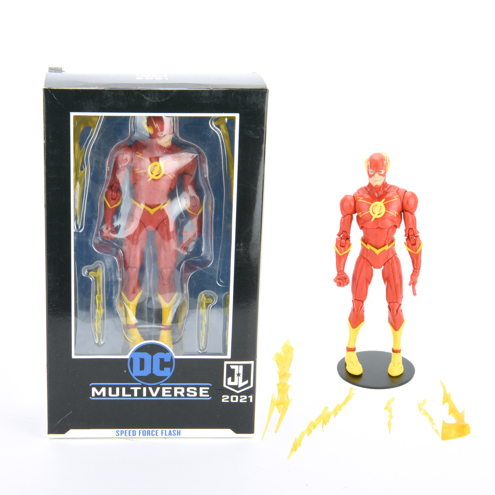 DC Multiverse The Flash 7&Prime; Action Figure w/Lighting Strap & Stand OPEN BOX