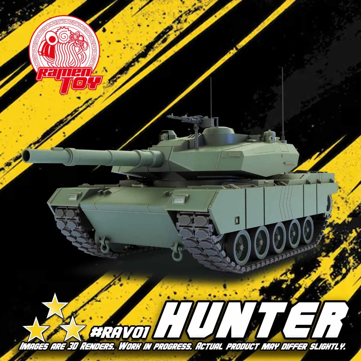 RAMEN TOYS 1:12 RAV01 THE HUNTER GREEN TANK GI JOE CLASSIFIED SCALE MOBAT MISB