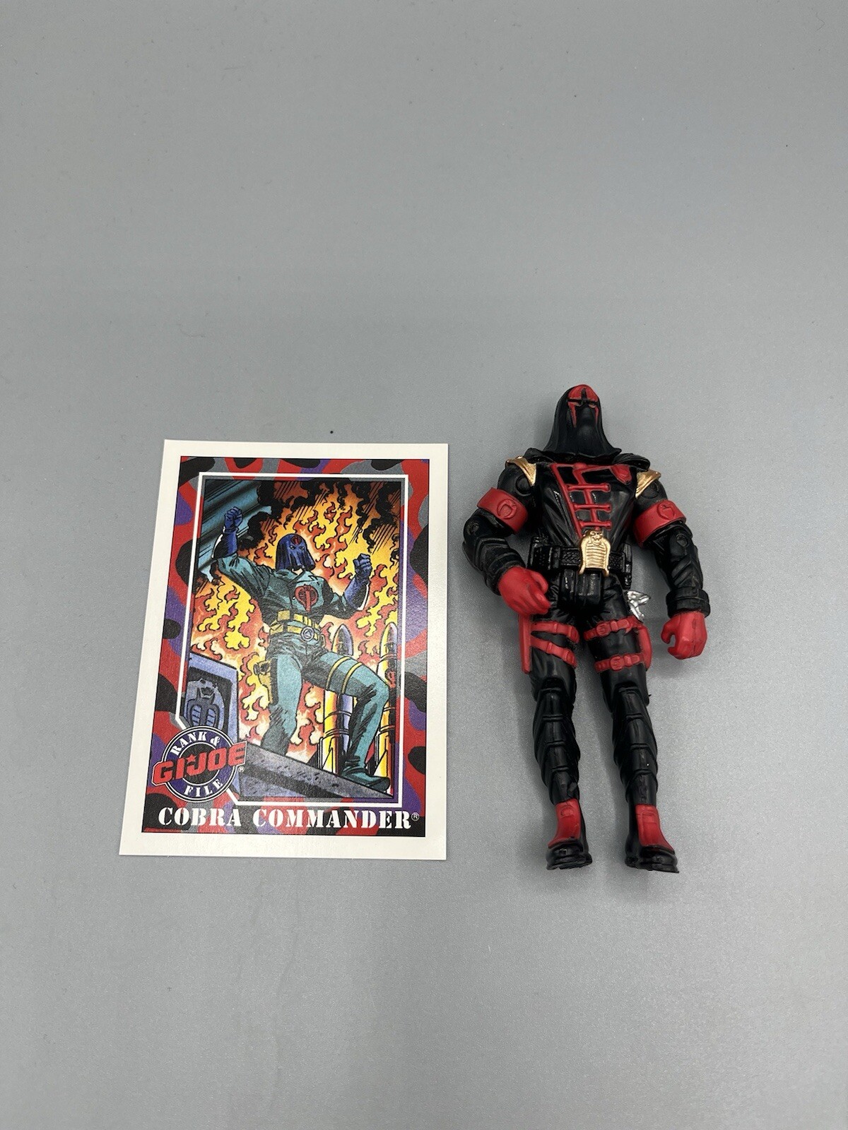 Hasbro 2001 Cobra Commander 3 3/4 » Excellent Condition figure And Trading Card