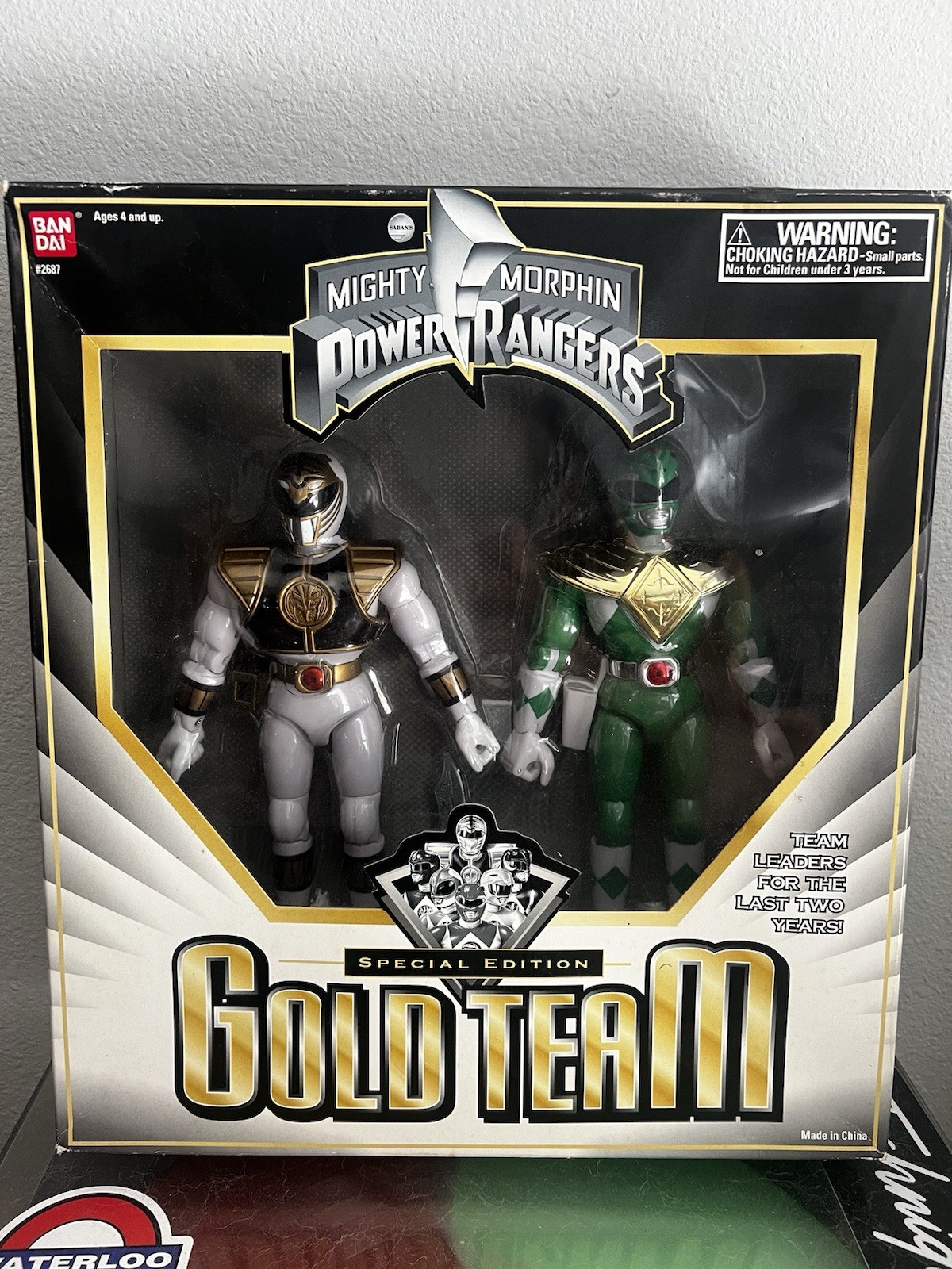 Mighty Morphin Power Rangers 8&Prime; Gold Team Green White Ranger Tommy Bandai SEALED