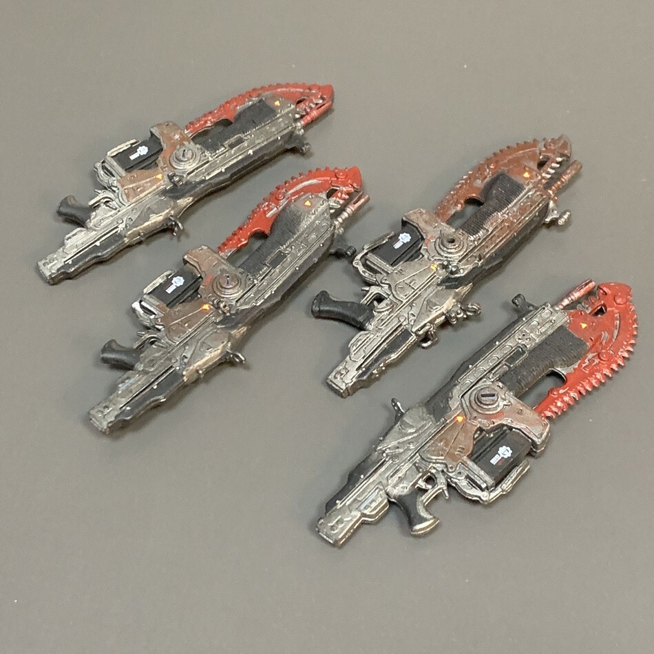 Lot of 4 pcs Weapons accessories for 7 » Gears Of War Action Figure Rare Toy kid