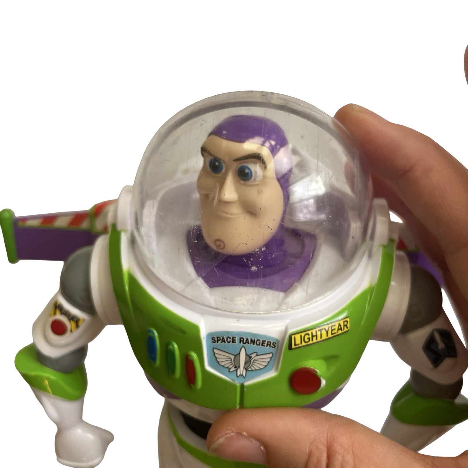 Toy Story Buzz Lightyear Space Ranger Figure DisneyPixar Retractable Wings 8”