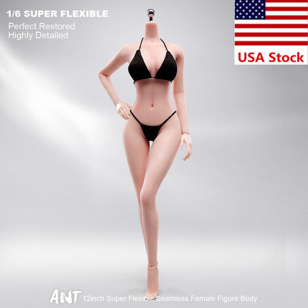 US 1/6 Medium Bust Makeup Flexible Joint Seamless Female Figure Body Model Toy