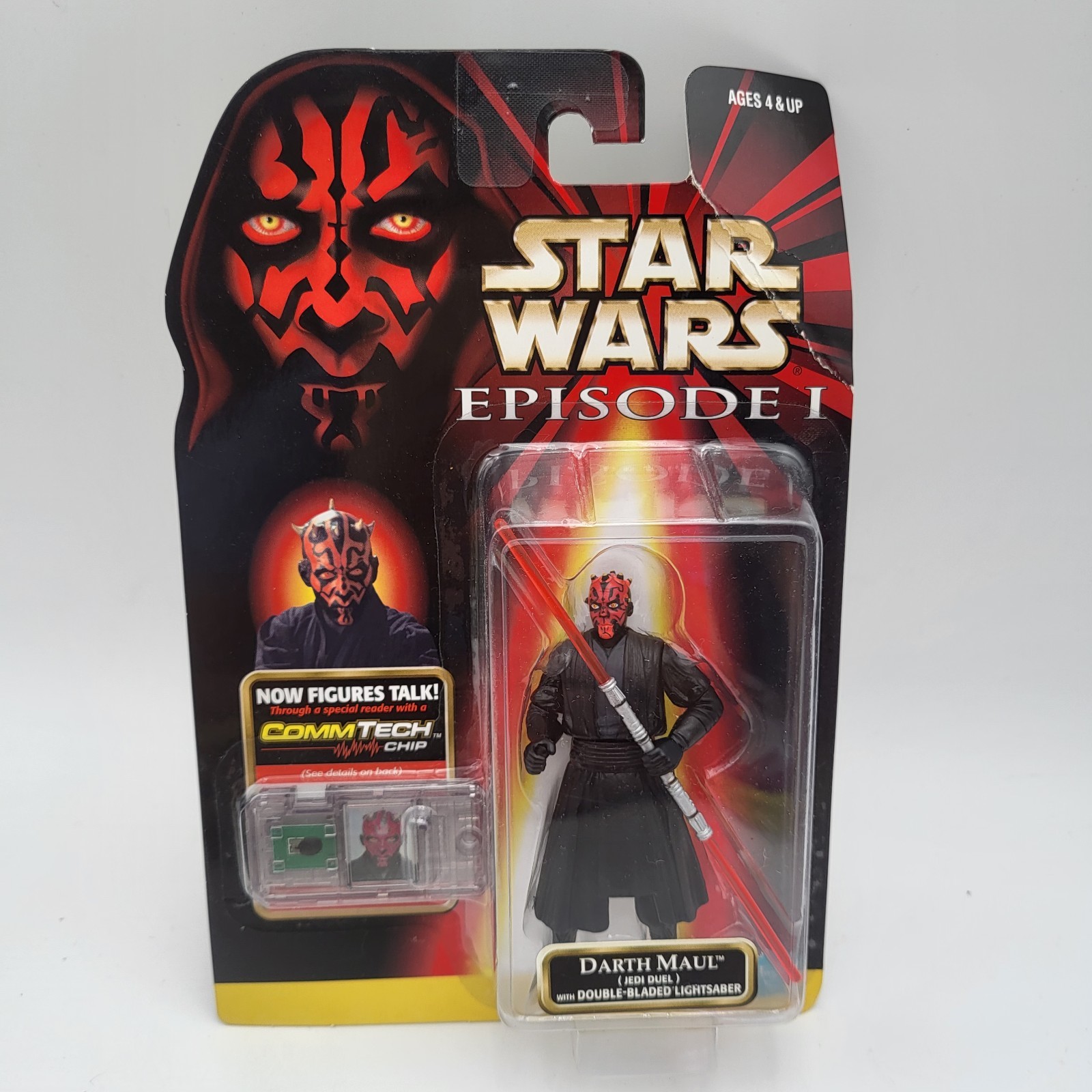 Star Wars Episode 1 Darth Maul Action Figure 1998 Hasbro w/CommTech Chip #1