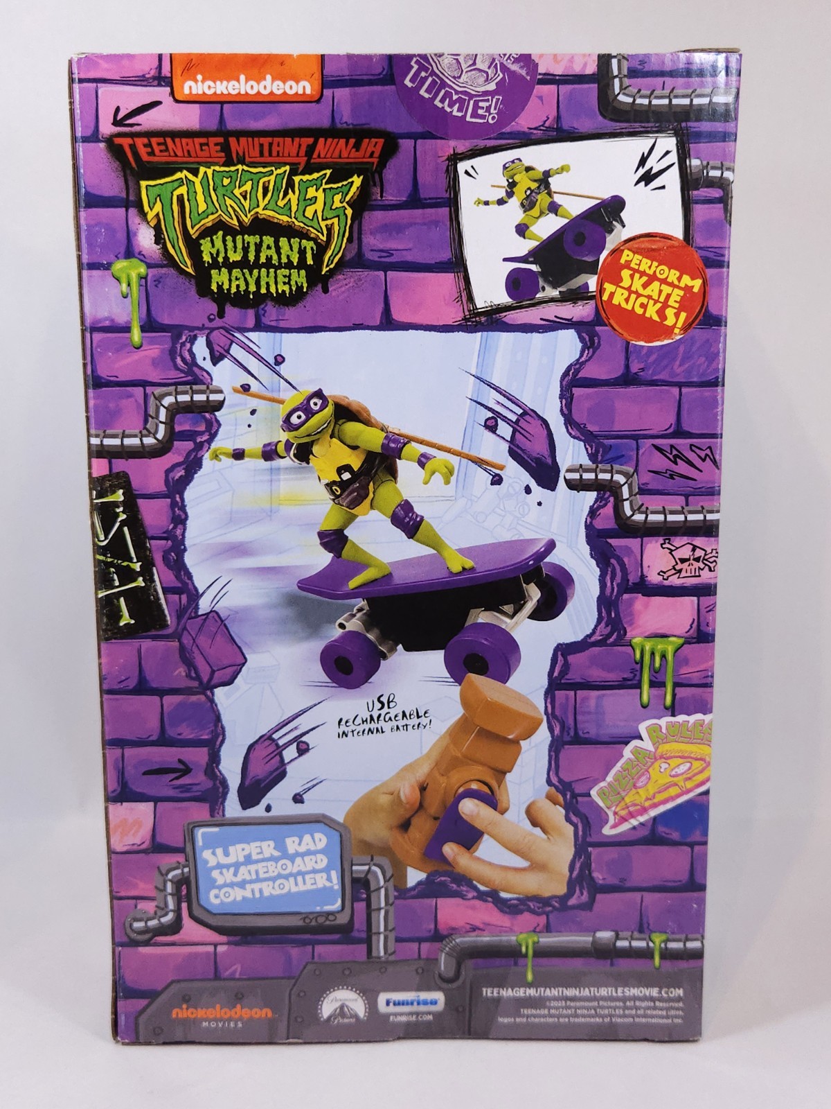 TMNT Mutant Mayhem Donatello Half Pipe RC Skateboard Vehicle 2.4GHz 5+