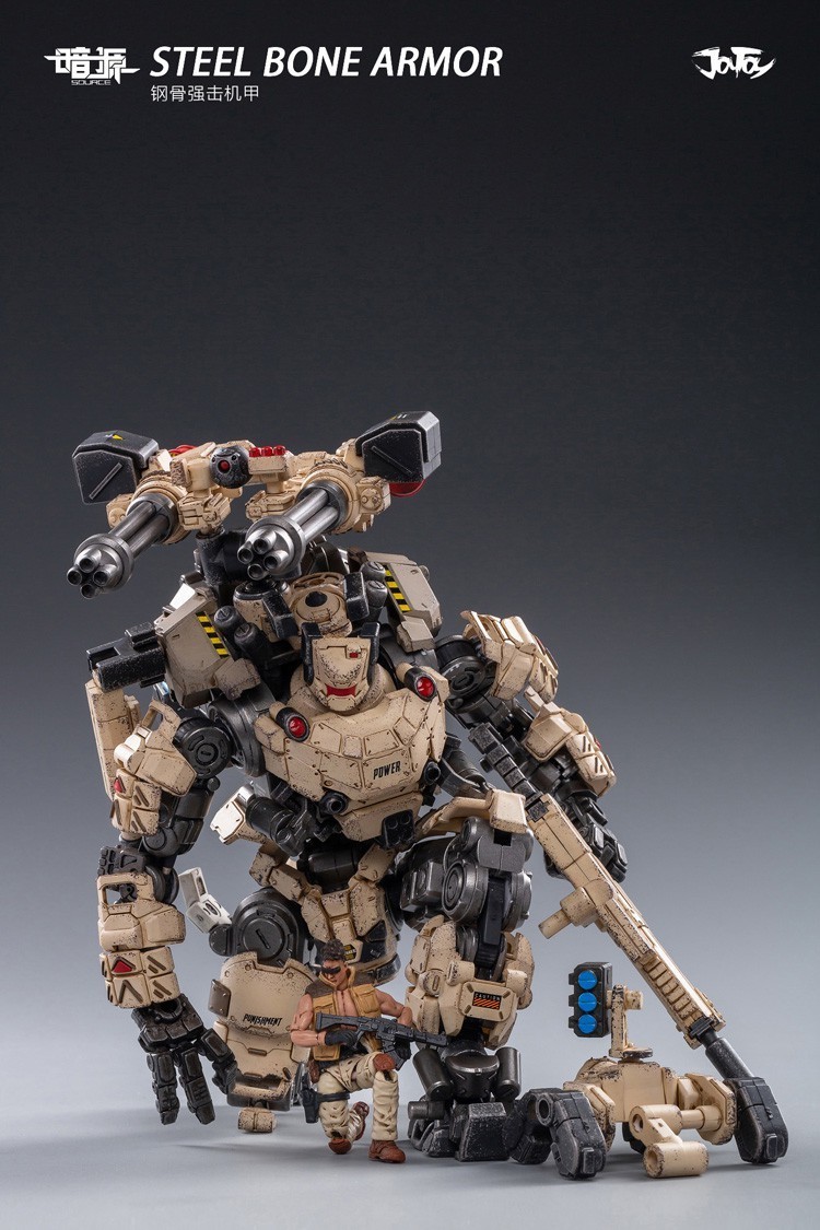 JOYTOY Steel Bone Armour Desert Ver Mecha 9&Prime; Robot & Pilot 1/25 Figure US SHIP