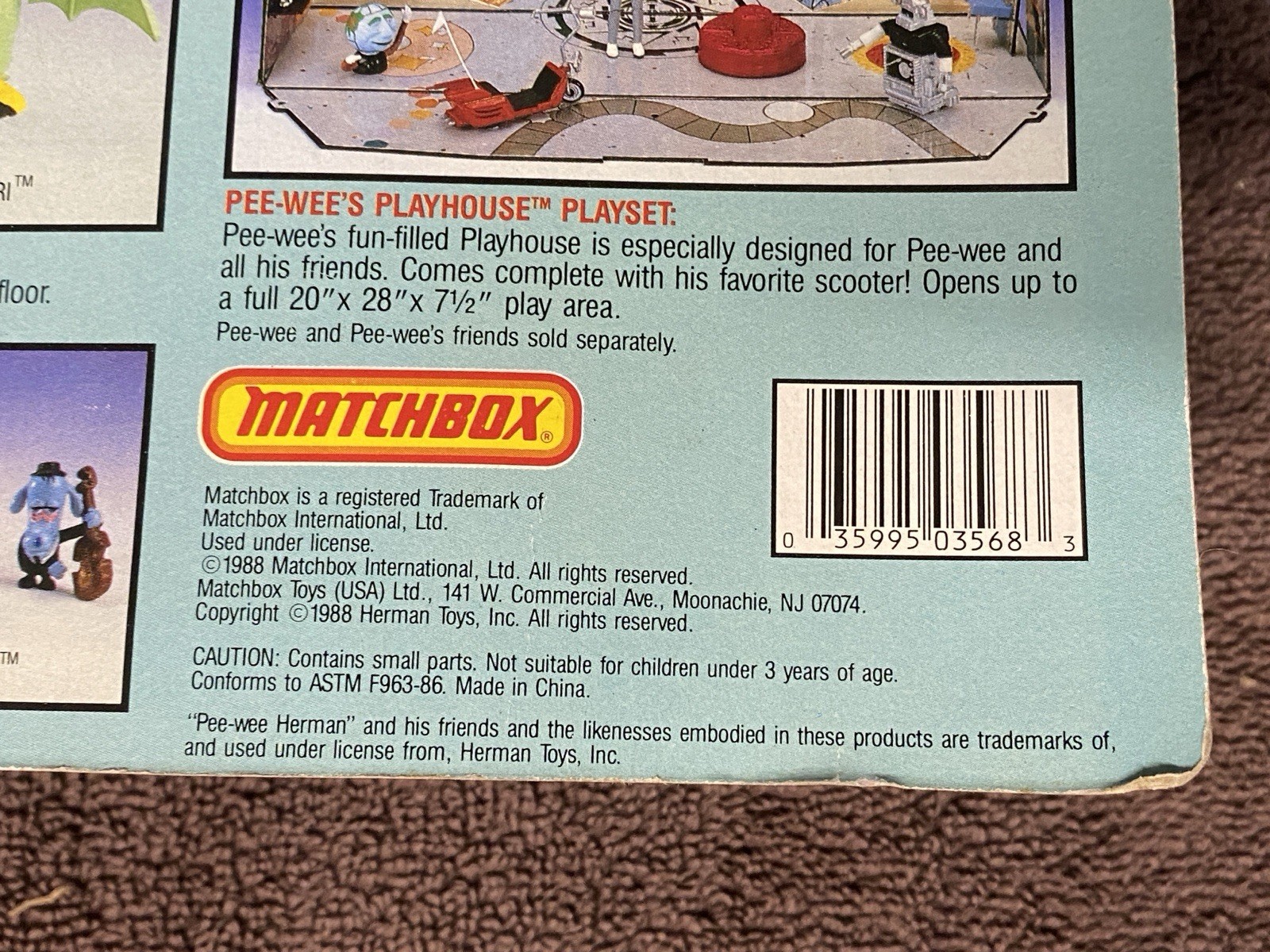 NEW SEALED IN PACKAGE PEE-WEE HERMAN WITH HIS FAMOUS SCOOTER AND FAVORITE HELMET