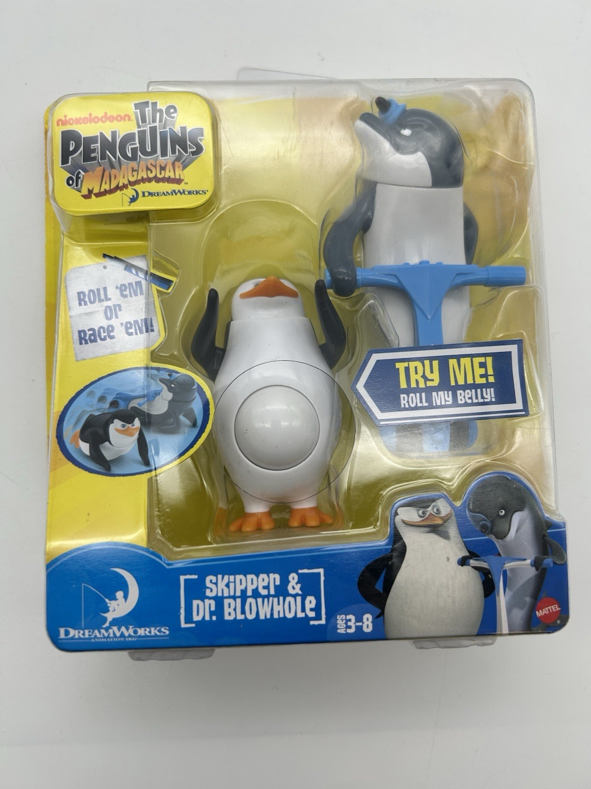 Penguins of Madagascar Skipper & Dr Blowhole (Rare Character) Figures Mattel