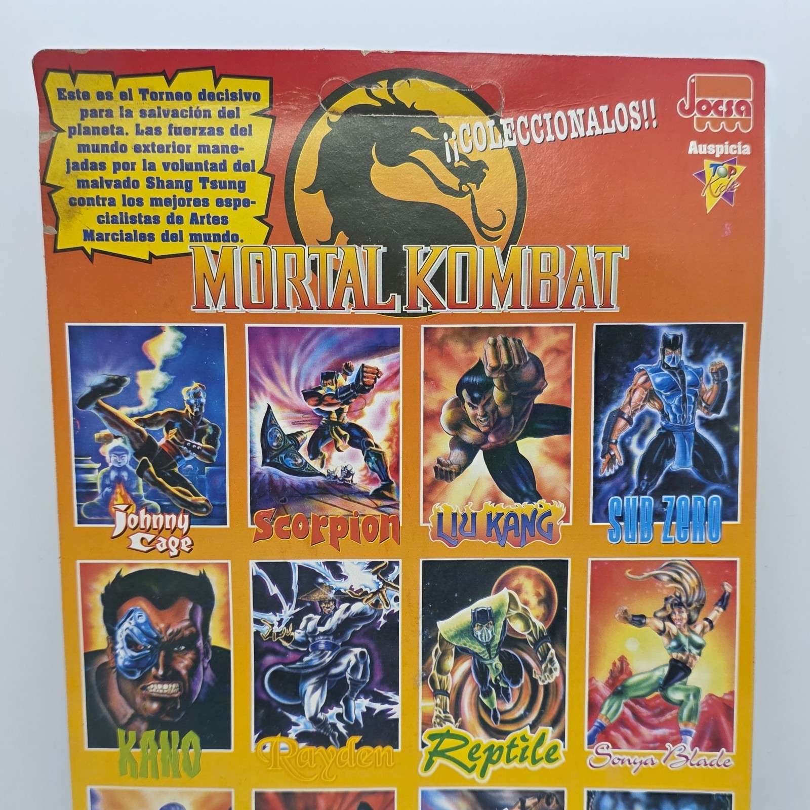 MORTAL KOMBAT TOP KANO BRAND JOCSA ARGENTINA MOC 1994 RARE