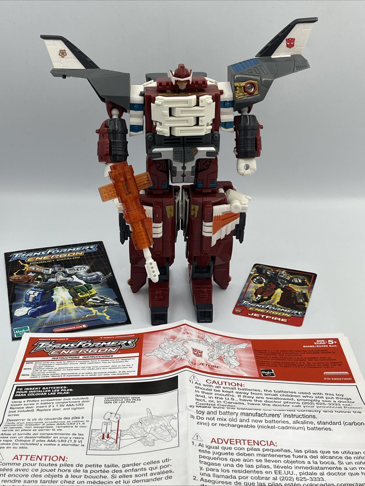 Transformers Energon Jetfire Mega Class Complete Working Electronics 2003