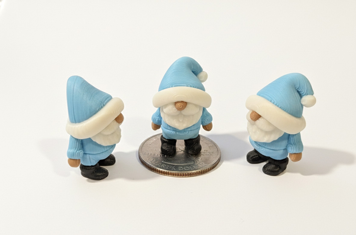 Mini Flexi Gnome – Articulated 3D Printed Fidget Toy | Cute Desk Decor