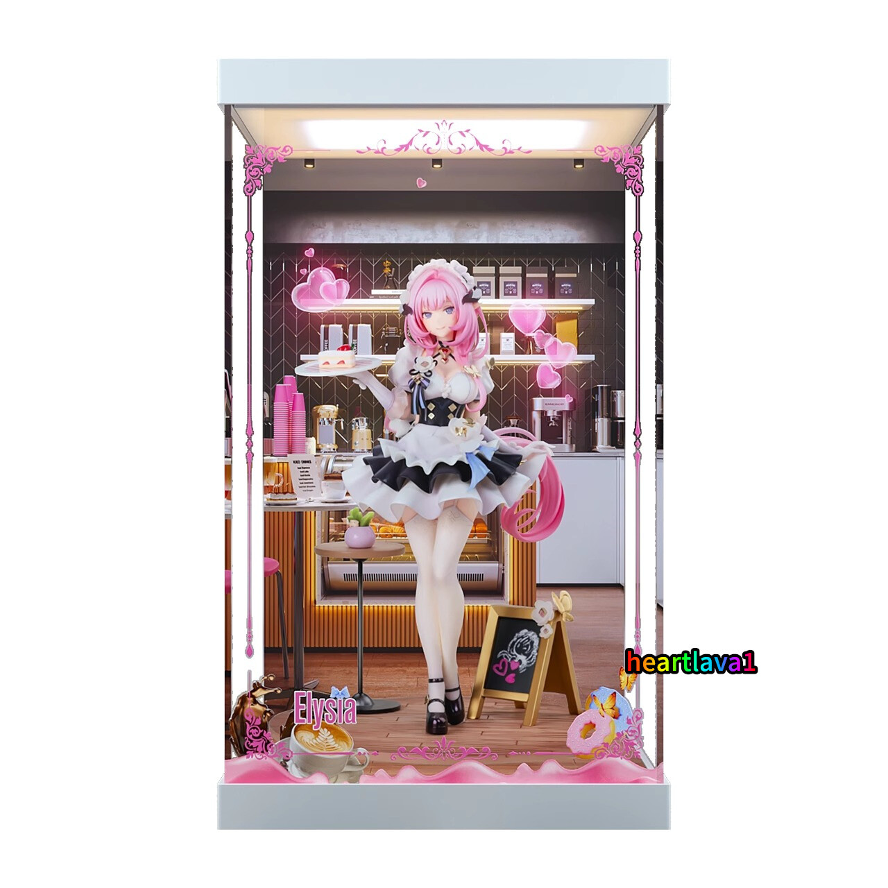 Dustproof Acrylic Display Box Case for Honkai Impact 3rd Elysia Miss Pink Figure