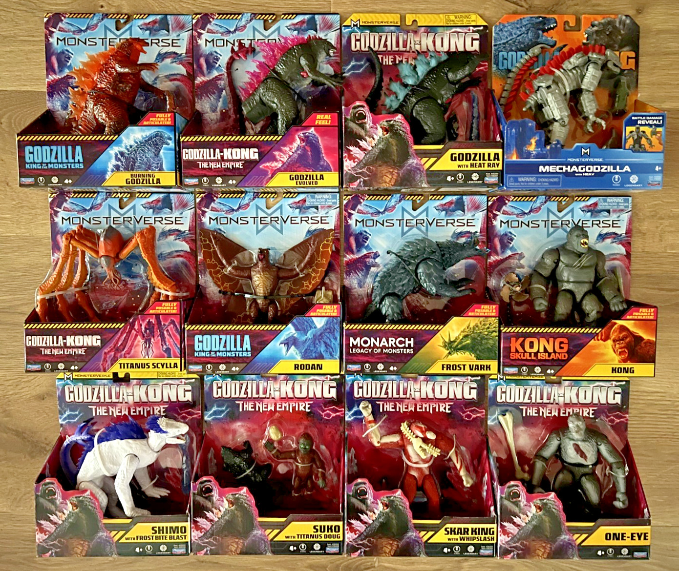 GODZILLA MONSTERVERSE BIG LOT OF 12 FIGURES SCYLLA / RODAN / SHIMO / ++ *NEW*