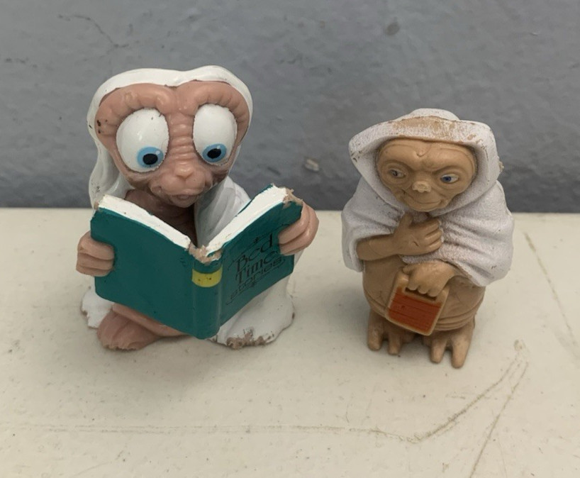 1982-88 E.T. The Extra-Terrestrial PVC Figures Bed Time Stories Qty 2 Toys