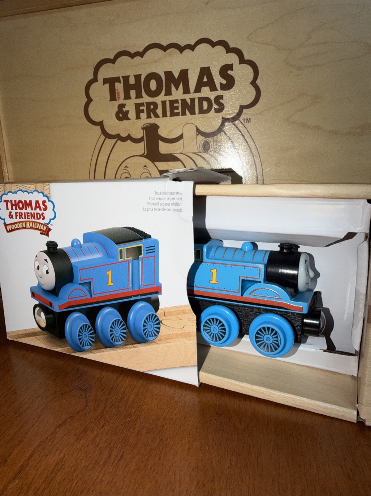 THOMAS ! THOMAS FRIENDS WOODEN RAILWAY TRAIN 2022 NEW Box CGI Face