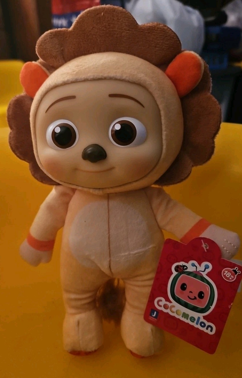 Cocomelon JJ Lion 8&Prime; Plush Plastic Face Doll Soft Toy