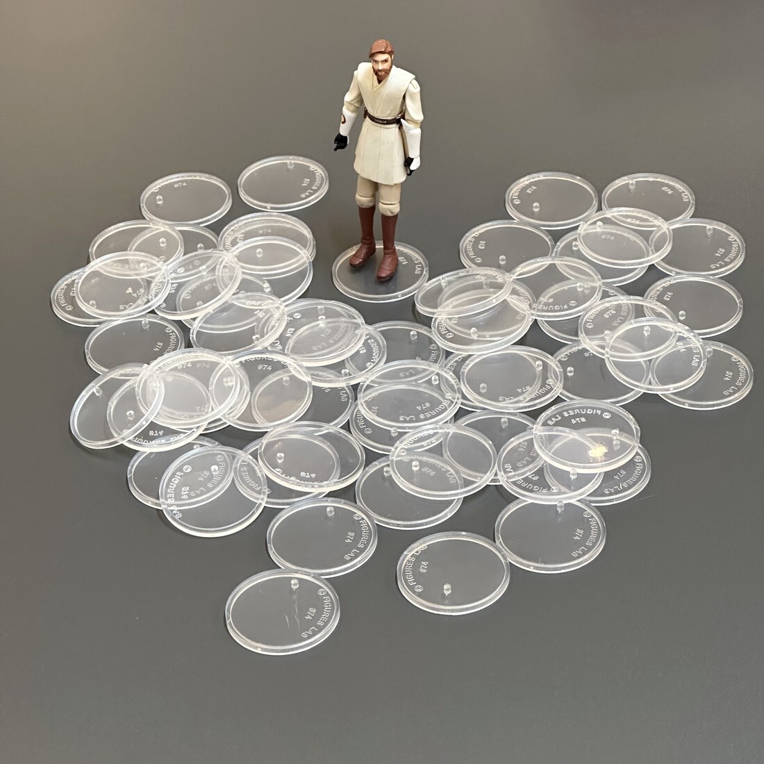 60PCS Clear Action Figure Stands Base Fits For 3.75 » Modern Star Wars Figures