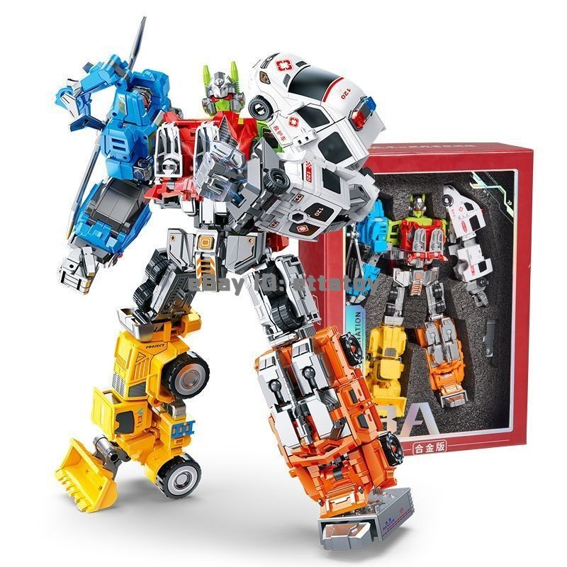 Transformation Robot 7in1 Combiner 10&Prime; Action Figure Deformabl Toy Gift Boxed