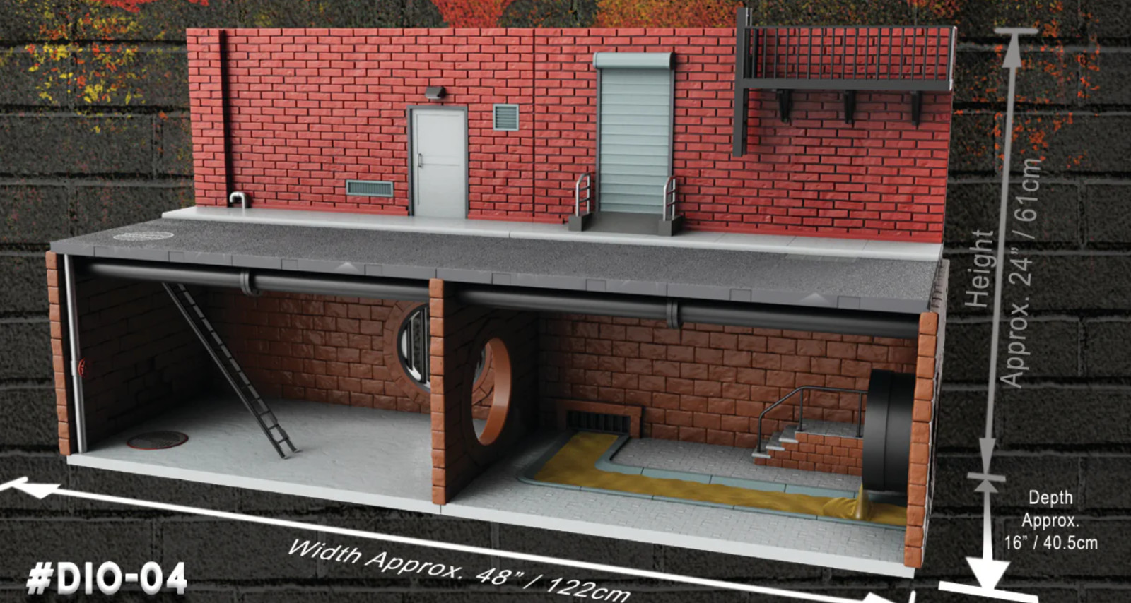 Ramen Toy #DIO-04 SUPER MSUK MUSK 1/12 Scale Diorama STREET SEWER Set + BONUS