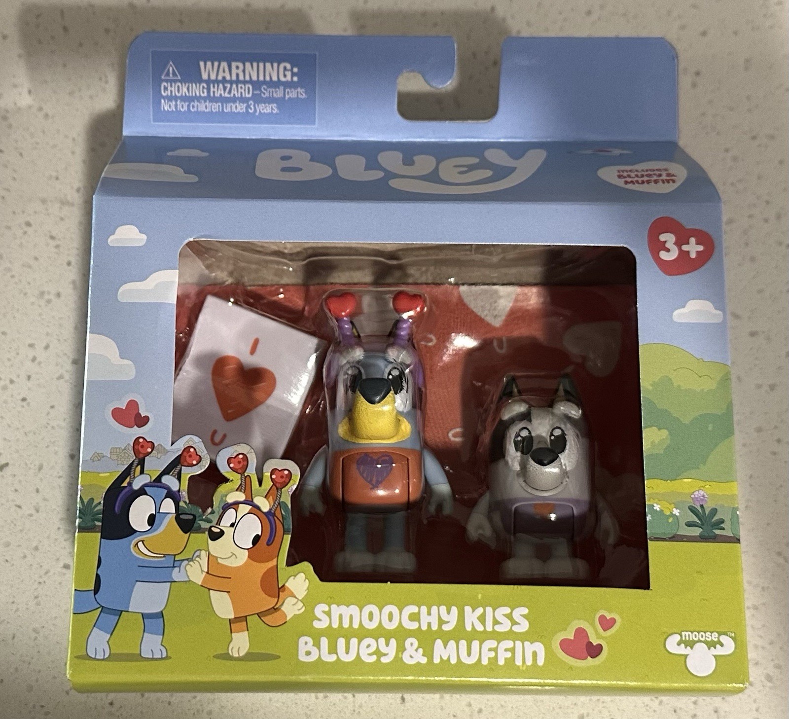 Bluey & Muffin Smoochy Kiss Valentine’s Day Toy NEW IN BOX