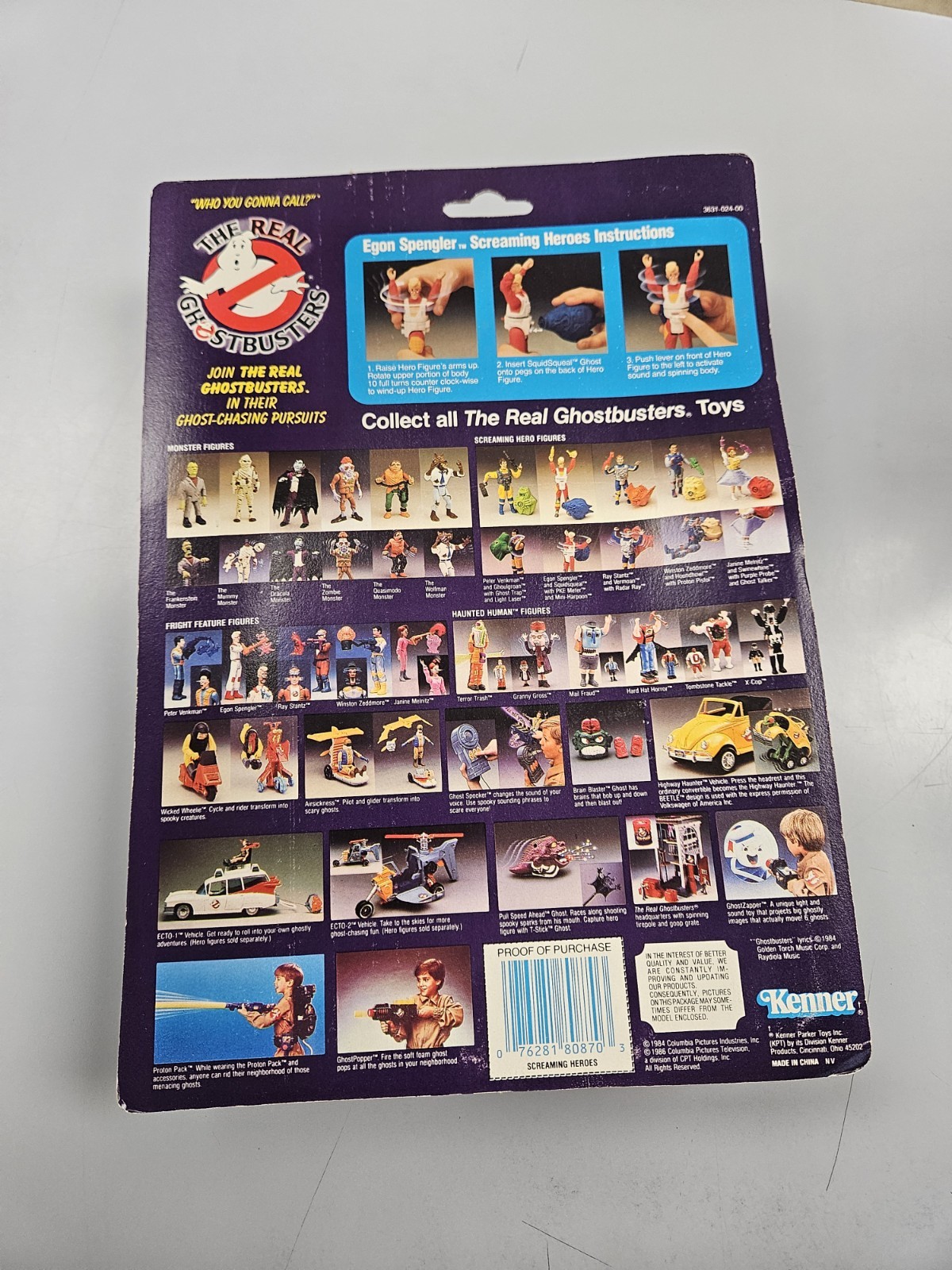 Kenner 1986 The Real Ghostbusters Screaming Heroes Egon Spengler And Ghost MOC
