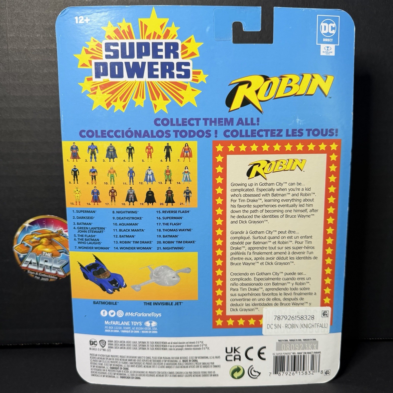 NIB – McFarlane Toys DC Super Powers Robin Drake Black Cape Variant Wave 4