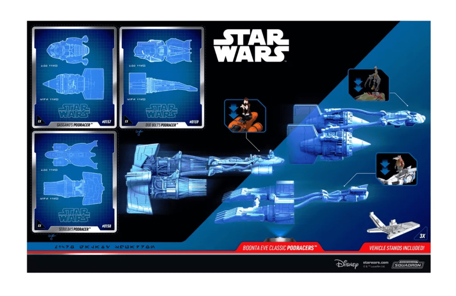 S01 #0153 Star Wars Micro Galaxy Squadron Boonta Eve Classic Podracers