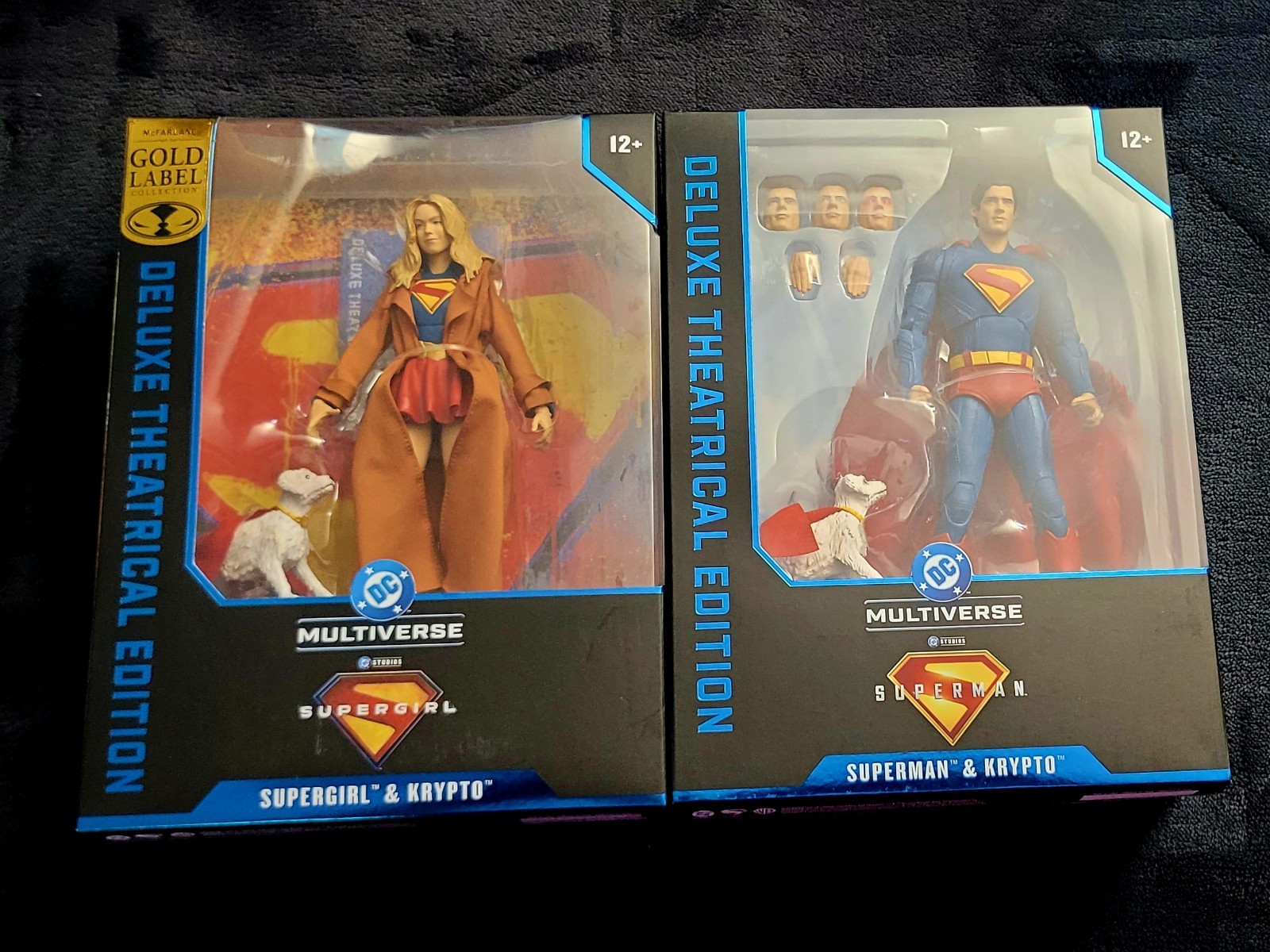 McFarlane Toys DC Multiverse Gold Label Supergirl & Superman Krypto Figure Set