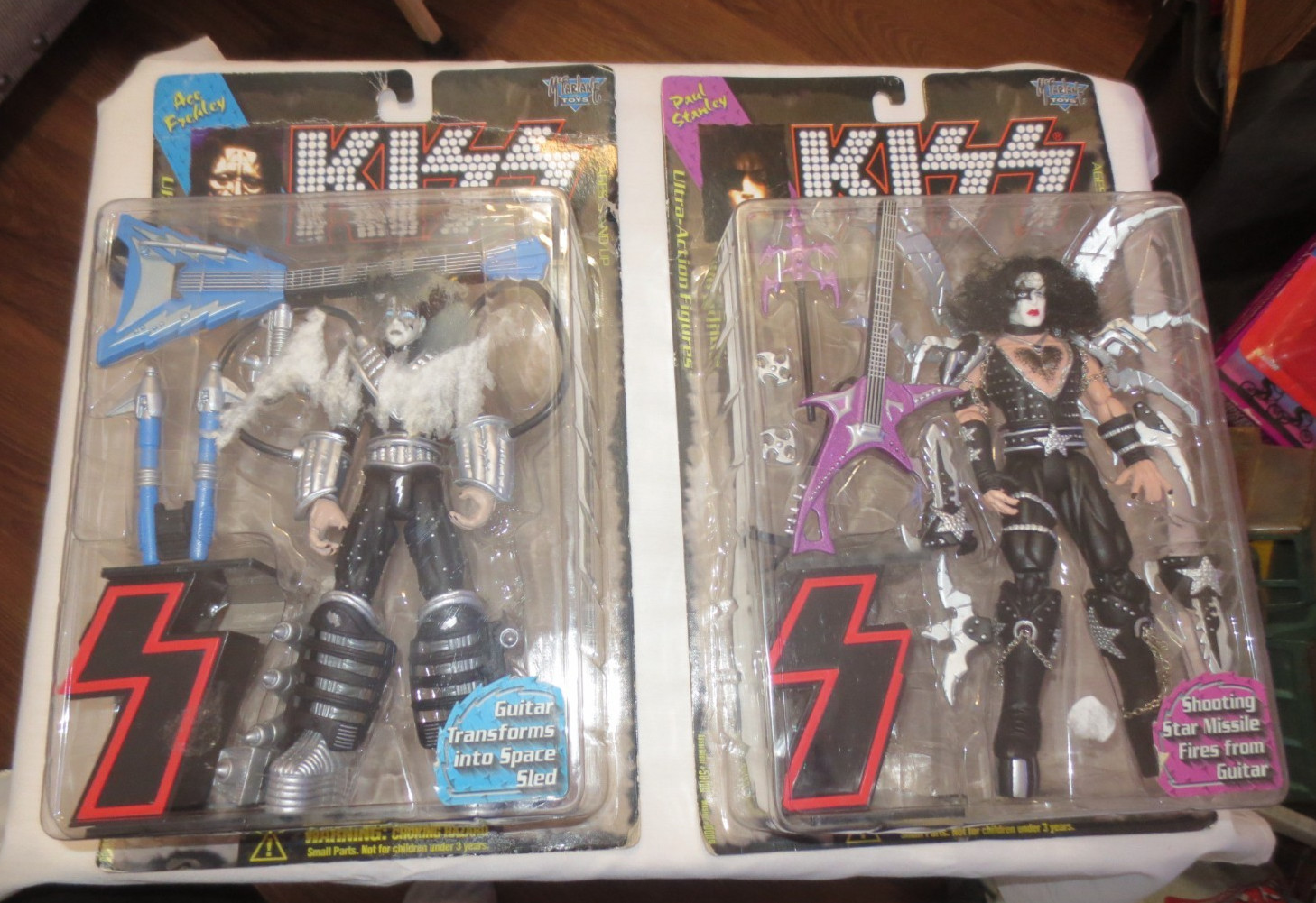 1997 McFarlane Toys KISS Ultra Action Figures Ace Frehley & Paul Stanley.