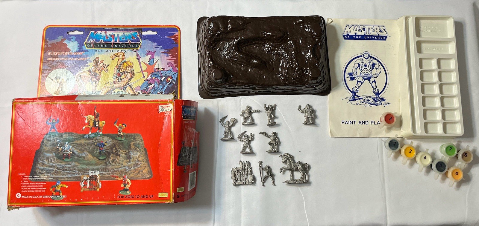 Vintage He-Man Skeletor MOTU Masters GRENADIER PINNACLE LEAD MINIATURE BOX 1984