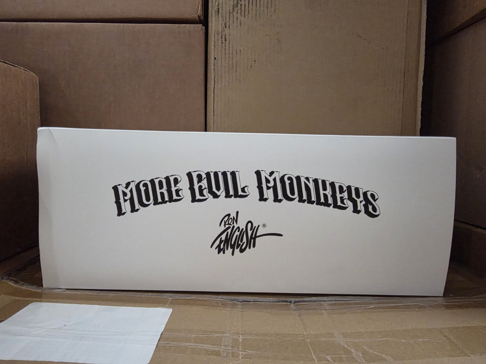 SIGNED More Evil Monkeys MONOTONE GRAY Vinyl Figure RON ENGLISH LE 54/200